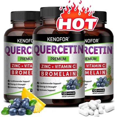 Quercétine avec broméline supplément de 700 mg aliments entiers biologiques purs soutien