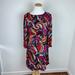 Anthropologie Dresses | Anthropologie Maeve Printed Long Sleeves Shift Dress Size Xs | Color: Orange/Red | Size: Xs
