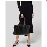 Kate Spade Bags | Kate Spade Cobble Hill Andee Explandable Black Leather Handbag Tote | Color: Black/Silver | Size: Os