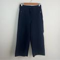 J. Crew Pants & Jumpsuits | J Crew Wide Leg Crop Pant Size 6 Tall Navy Blue Women's High Rise Trousers 28x27 | Color: Blue | Size: 6