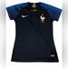 Nike Tops | Nike France National Team Fff Women’s Soccer Futbol Home Blue Jersey Size Large | Color: Blue/Red | Size: L