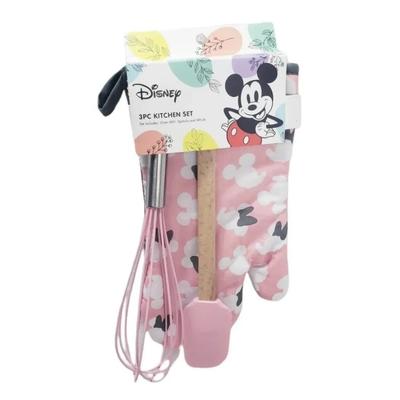 Disney Kitchen | Disney Mickey & Minnie Mouse 3pc Kitchen Set Oven Mitt, Spatula, Whisk Pink New | Color: Pink | Size: Os