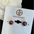 Giani Bernini Jewelry | New Giani Bernini Sterling Silver Black Hawaiian Pearl Stud Earrings (Gbxx006) | Color: Silver | Size: Os