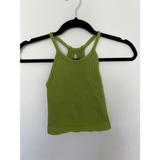 Free People Tops | Free People Movement Green Stretch Ribbed Halter Racerback Crop Tank Top 2 Pcs | Color: Green | Size: Xs