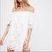 Free People Dresses | Fp ‘Battenburg’ Off-The-Shoulder Mini Dress | Color: White | Size: S