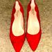 Kate Spade Shoes | Kate Spade Vivian Suede Red Pumps Stiletto High Heels 4 In Heel Pointed Toe | Color: Red | Size: 7