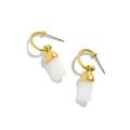 Madewell Jewelry | Madewell Stone Collection Drop Earrings, Alabaster | Color: Gold/White | Size: Os
