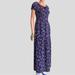 Anthropologie Dresses | Anthropologie Kindred Navy Blue & Pink Floral Smocked Tiered Maxi Dress Sz. Xl | Color: Blue/Pink | Size: Xl