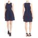Madewell Dresses | Madewell Blue Afternoon Fit And Flare Cocktail Dress Xxs | Color: Blue | Size: Xxs