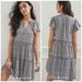 Anthropologie Dresses | Anthropologie Penrose Tiered Tunic Dress Size Medium | Color: Blue/White | Size: M