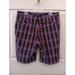 Adidas Shorts | Adidas Men's Plaid Golf Shorts Size 34 Stretch Black/Purple Euc | Color: Black/Purple | Size: 34