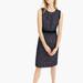 J. Crew Dresses | J. Crew Sparkle Tweed Sheath Dress Velvet Frayed Navy/Pink Size 00 Petite | Color: Blue/Pink | Size: 00p