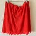 J. Crew Skirts | Nwot Elastic Waist Jcrew Lace Skirt | Color: Orange | Size: 14
