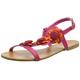 Joe Browns Damen Paradise Island T-Spangen Sandalen, Mehrfarbig und Orange und Pink, 40 EU