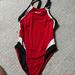 Nike Swim | New Nike Solid Black Crossback One Piece Swimsuit 36 | Color: Black/Red | Size: 36
