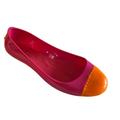 Kate Spade New York Shoes | Kate Spade New York Jelly Ballet Flat Cap Toe Pink Orange Slip On Shoe Size 8 | Color: Pink | Size: 8
