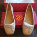 Tory Burch Shoes | New In Box Tory Burch Laila Driver Ballet Flat Nappa Leather Tory Beige 7.5 Nwt | Color: Tan | Size: 7.5