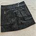 Free People Skirts | Free People- Distressed Faux Black Leather Skirt- Size 2 | Color: Black | Size: 2