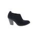 FRYE Ankle Boots: Slip On Chunky Heel Casual Blue Solid Shoes - Women's Size 7 1/2 - Almond Toe