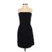 French Connection Casual Dress - Party Strapless Sleeveless: Black Solid Dresses - Women's Size 4