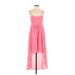 Millau Casual Dress - High/Low Sweetheart Sleeveless: Pink Solid Dresses - Women's Size Small