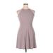 Lush Cocktail Dress - A-Line: Gray Solid Dresses - New - Women's Size X-Large