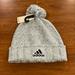 Adidas Accessories | Adidas Recon 3 Balli Winter Pom Hat Cap New White Grey One Size | Color: Gray/White | Size: Os