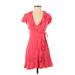 Draper James Casual Dress - Wrap: Pink Dresses - Women's Size 0