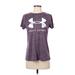 Under Armour Active T-Shirt: Purple Print Activewear - Women's Size Small