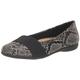 Trotters Women's Samantha Ballet Flat, Black Snake, 10 UK