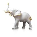 Elephant Statues Home Decor, Modern Bookshelf Decor Elephant Family Living Room Decorations for TV Stand Desk Office, Elephant Gifts for Women Figurines Brings Good Luck,White,Large