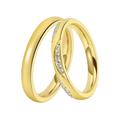 Trauring DOOSTI "Schmuck Geschenk Edelstahl Ehering Partnerring LIEBE" Fingerringe Gr. 50, ohne Zirkonia, Edelstahl, 3 mm, gelb (gelbgoldfarben) Trauringe