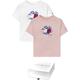 T-Shirt TOMMY HILFIGER "BABY FLAG TEE 2 PACK GIFTBOX" Gr. 74, pink (whimsy pink, white) Baby Shirts T-Shirts