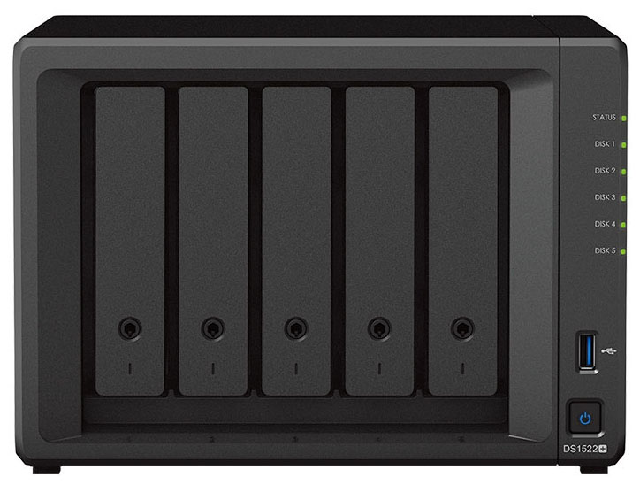 SYNOLOGY NAS-Server "DS1522+", schwarz, B:23cm H:16,6cm T:22,3cm, NAS-Server Image