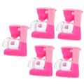 BESTonZON 5 Pcs Simulation Coffee Machine Coffee Maker Mini Simulation Home Appliance Mini Coffee Machine Cooking Toy Roleplay Appliance Toys Girls Toys Child Electric Plastic Pink Toy Room