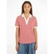 Poloshirt TOMMY HILFIGER "RLX OPEN PLACKET LYOCELL POLO SS" Gr. XXL (44), rot (fierce red, white) Damen Shirts V-Shirts