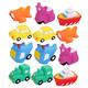 Vaguelly 60 Pcs Bath Toys Car Bathtub Toys Toddlers Shower Toys Floating Pool Toy Babies Floating Rubber Toys Water Floating Toy Beach Fun Toys Vinyl Bath Products Elasticity Baby Boy