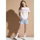 T-Shirt LEVI'S KIDS "LVG ORGANIC RETRO LEVIS SS TEE" Gr. 14 (158), weiß (bright white) Mädchen Shirts T-Shirts