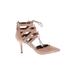 Aquazzura Heels: Pumps Stilleto Cocktail Party Tan Print Shoes - Women's Size 36.5 - Pointed Toe