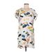 Bimba y Lola Casual Dress - Shift: White Paint Splatter Print Dresses - Women's Size Medium