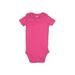 Child of Mine by Carter's Short Sleeve Onesie: Pink Print Bottoms - Size 6-12 Month