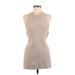 Abercrombie & Fitch Casual Dress - Mini Crew Neck Sleeveless: Tan Solid Dresses - Women's Size Medium Petite