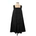 Charles Chang-Lima Casual Dress - A-Line Square Sleeveless: Black Solid Dresses - Women's Size 4