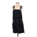 ASOS Casual Dress - Mini Square Sleeveless: Black Solid Dresses - Women's Size 4