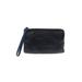 Coach Factory Leather Wristlet: Pebbled Blue Solid Bags