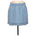 Banana Republic Casual Mini Skirt Mini: Blue Print Bottoms - Women's Size Large