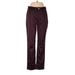 White House Black Market Casual Pants - High Rise: Burgundy Bottoms - Women's Size 0