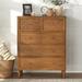 Lifestorey Maxwell 5-Drawer Chest with Natural Cane