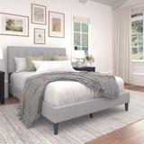 Hillsdale Mandan Queen Upholstered Bed, Light Gray