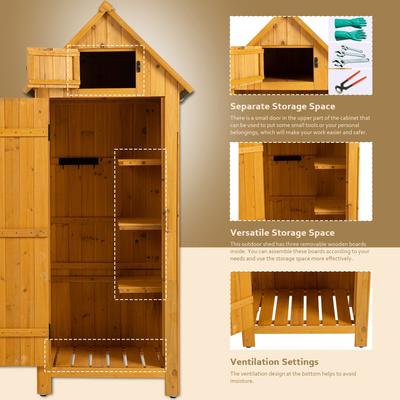 Outdoor Storage Cabinet Tool Shed,Wooden Garden Shed